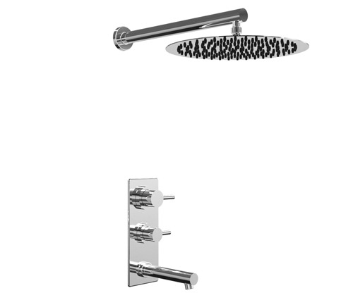 GRIFERÍA DUCHA MONOCOMANDO CON TRANSFERENCIA ONE CROMO - HIDROMET - 10 AÑOS DE GARANTÍA [03003CRCR]
