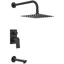 GRIFERÍA DUCHA EMBUTIDA MONOCOMANDO CON TRANSFERENCIA RAPTOR NEGRO - HIDROMET - 10 AÑOS DE GARANTÍA [9403NEGR]