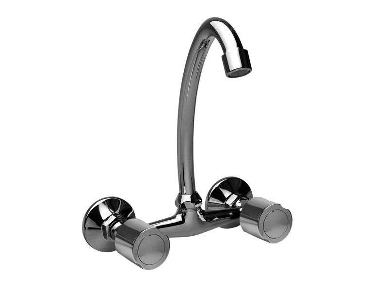 GRIFERÍA BICOMANDO CONVENCIONAL VIVA PLUS COCINA PARED CROMO HYDROS [253911]