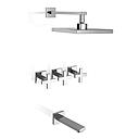 GRIFERÍA BICOMANDO CIERRE CERAMICO UNIQUE CRUZ DUCHA EMBUTIR CON TRANSFERENCIA CROMO - DISCONTINUO - PIAZZA [22806]