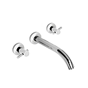 GRIFERÍA BICOMANDO CIERRE CERAMICO VECCTRA LAVATORIO PARED CROMO PIAZZA [22703]