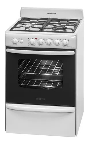 COCINA PREMIUM A GAS LONGVIE 60CM - BLANCO - EFICIENCIA A++ [19601B]