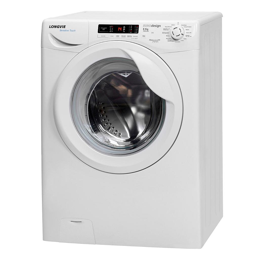 LAVARROPAS PREMIUM  8KG - 1.000 RPM CARGA FRONTAL  BLANCO -  LONGVIE [L18010]