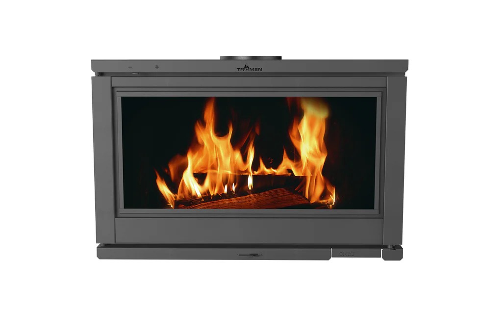 CALEFACTOR DOBLE APLICACIÓN A LEÑA OMBU 1120 27000 kcal - Salida de humo 10" - 240m2  - TROMEN [DISCONTINUADO]