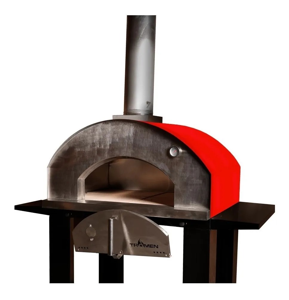 HORNO A PELLET AMALFI ROJO - INCLUYE SALIDA DE HUMO CON SOMBRERETE  - TROMEN [04-000-029]