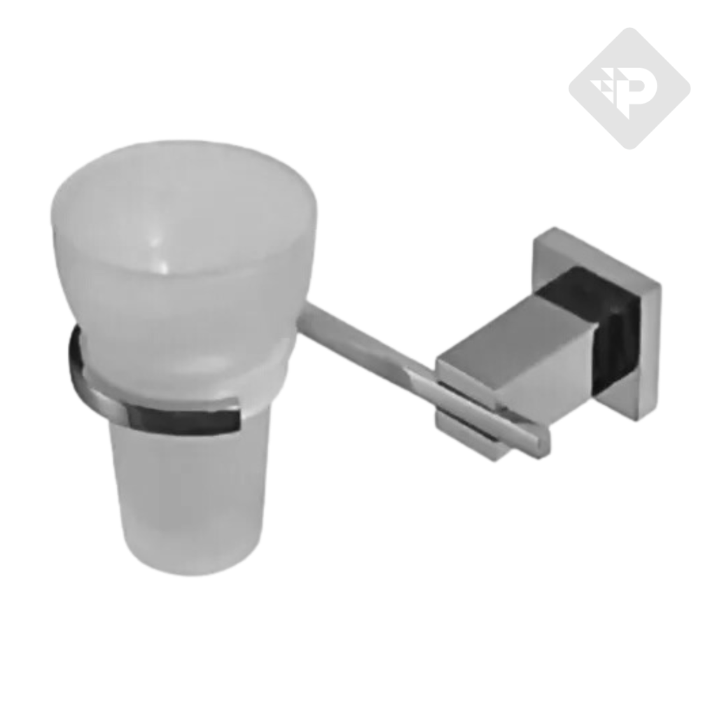 ACCESORIO PORTA CEPILLO GEOMETRY CROMO -  HIDROMET [02811CRCR]