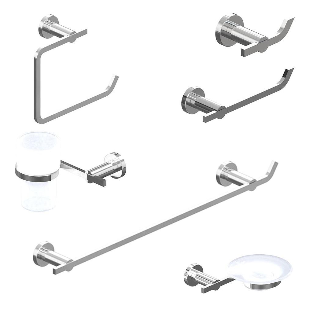 KIT 6 PIEZAS LOOK CROMO -  HIDROMET [03182CRCR] DISCONTINUO