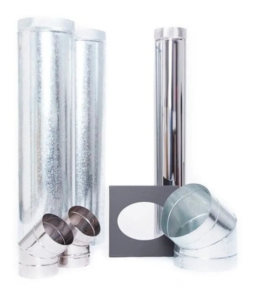 [26161]  KIT COMPLEMENTO PARED 4&#34; ACERO INOXIDABLE - PARA CALEFACCIÓN  - TROMEN [05-000-091]