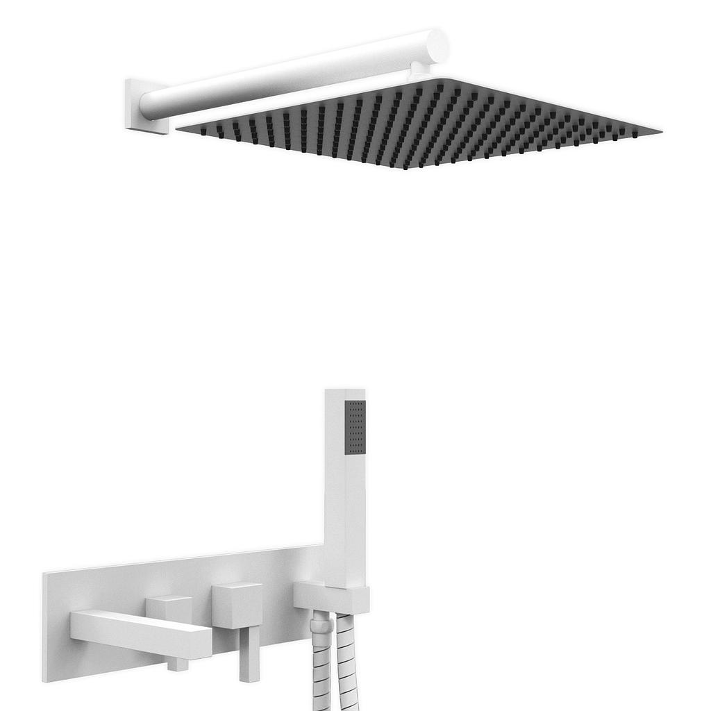 [26476] GRIFERÍA DUCHA INTEGRAL MONOCOMANDO ONE BLOCK BLANCO - HIDROMET - 10 AÑOS DE GARANTÍA [3518BLBL]