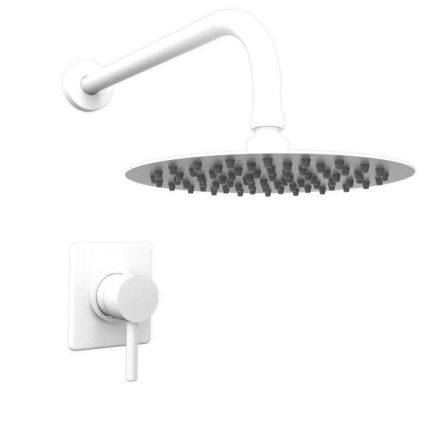 [26518] GRIFERÍA DUCHA EMBUTIDA MONOCOMANDO SIN TRANSFERENCIA VECTOR BLANCO - HIDROMET - 10 AÑOS DE GARANTÍA [42104BLBL]