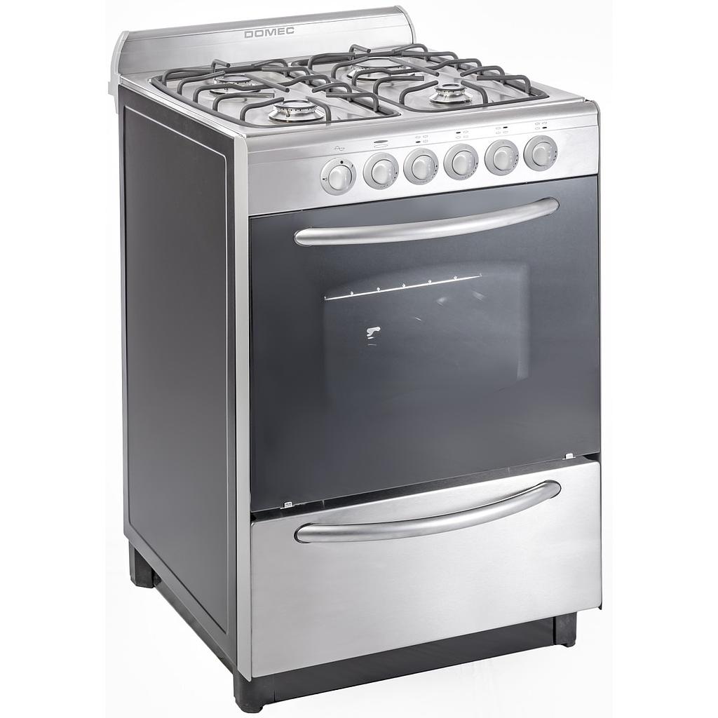 [26851] COCINA MULTIGAS CXUPLEV 4 HORNALLAS ACERO INOXIDABLE - DOMEC [61949]