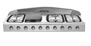 [26879] ANAFE MULTIGAS 8 HORNALLAS AXCLFWV ACERO INOXIDABLE - DOMEC [63117]