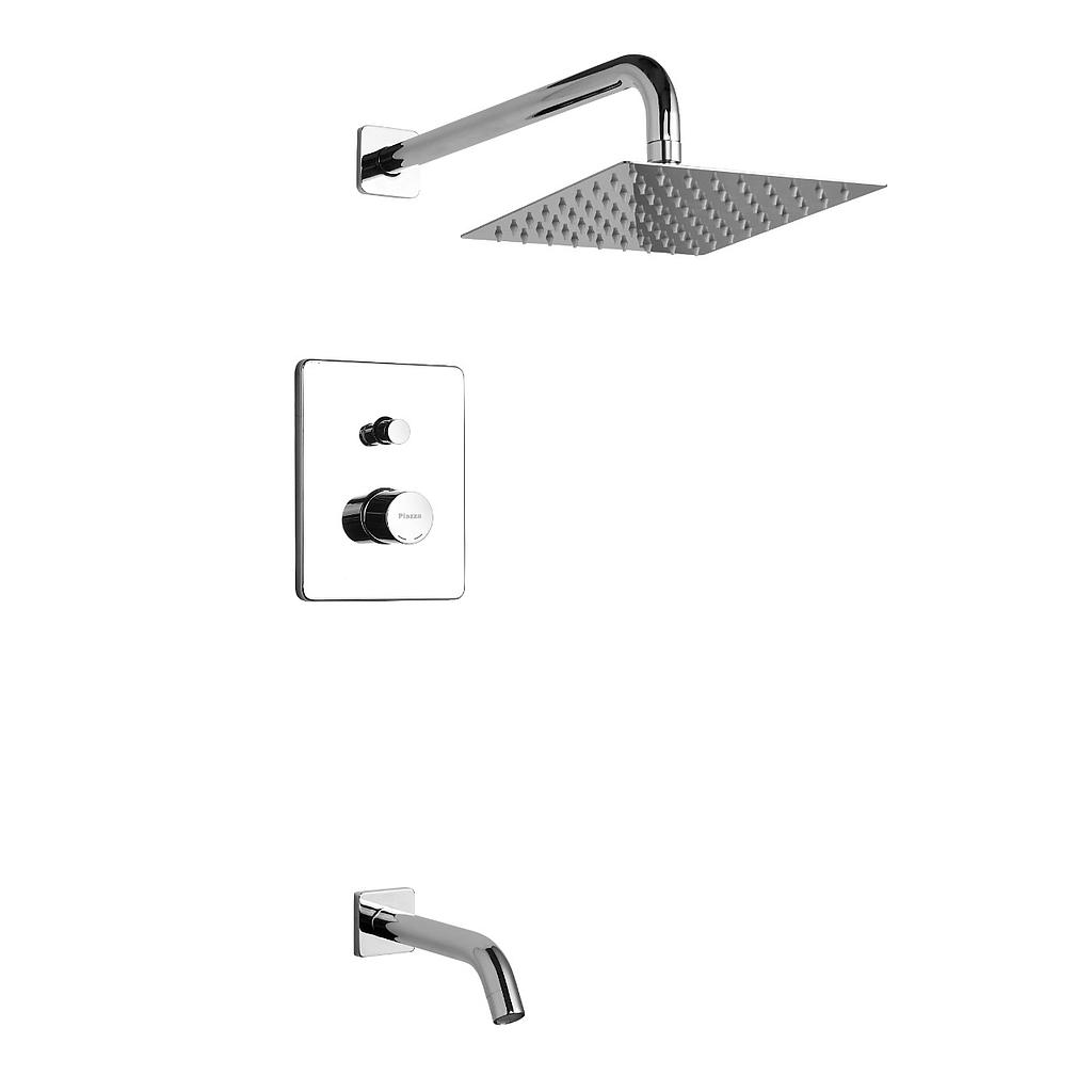 [26887] GRIFERÍA MONOCOMANDO BAÑERA DUCHA DE EMBUTIR CON TRANSFERENCIA LOUNGE CROMO PIAZZA [10706]