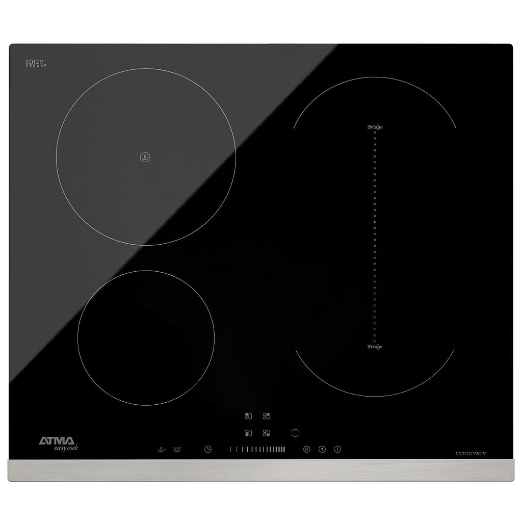 [27181] ANAFE VITROCERÁMICO INDUCCIÓN CAE3041II 4 HORNALLAS TÁCTIL NEGRO - ATMA [94CAE3041I]