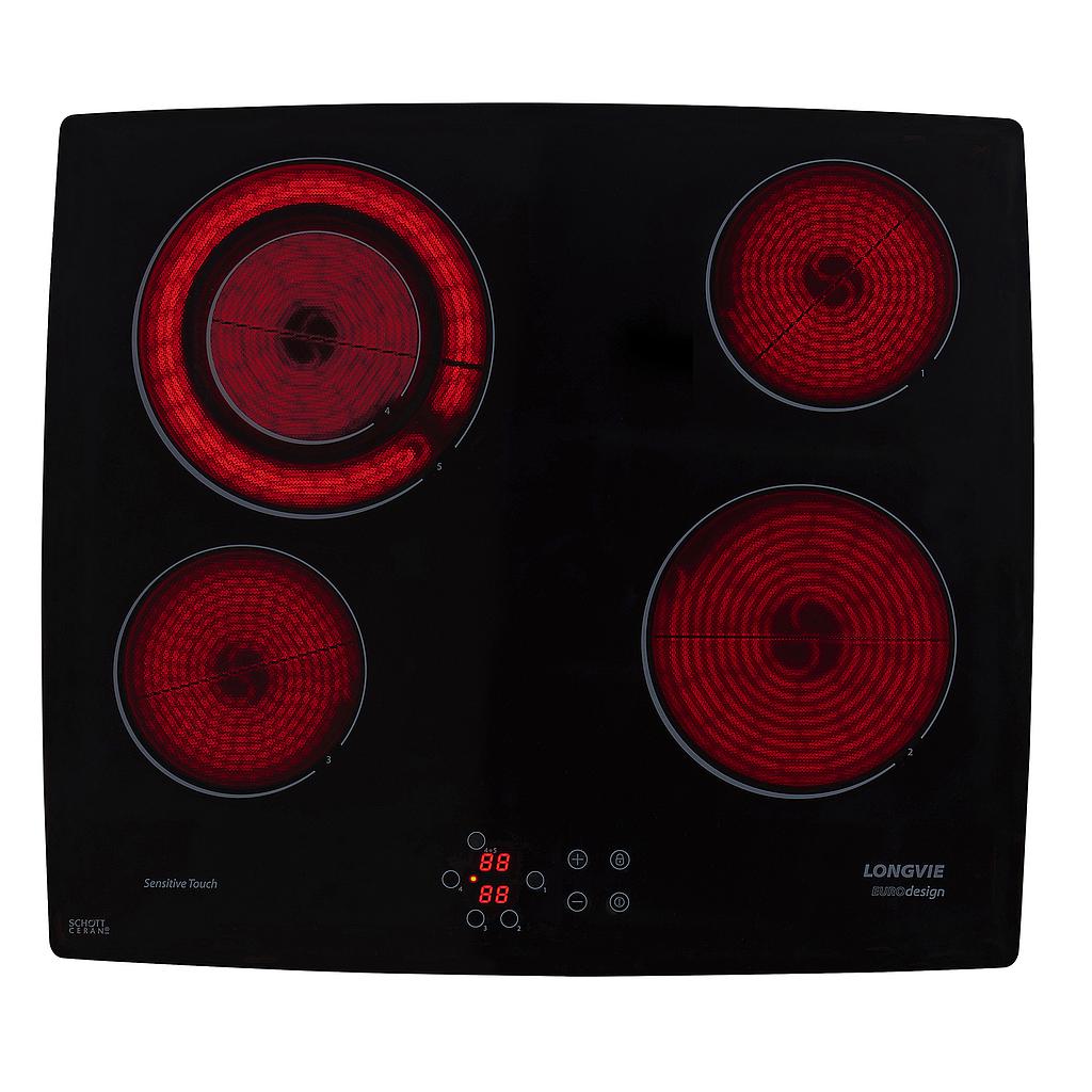 [27234] ANAFE ELÉCTRICO VITROCERÁMICO 4 HORNALLAS SENSITIVE TOUCH  - LONGVIE [AVST360K]