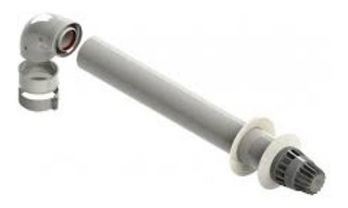 [27302] KIT CODO Y TUBO COAXIAL 60/100 CON TERMINAL ANTIVIENTO NEGRA - PEISA [10001856]