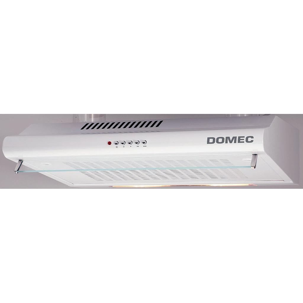 [27323] PURIFICADOR DE AIRE AEROMATIC DOM3060DB 60CM 3 VELOCIDADES FILTROS ANTIGRASA METÁLICO 2 LÁMPARAS BLANCO - DOMEC [50960]