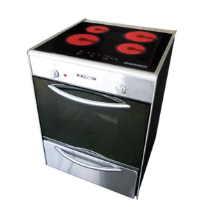 [27350] COCINA ELÉCTRICA CEVX 60CM VITROCERÁMICA 4 PUNTOS DE COCCIÓN TIMER GRILL CAJÓN PARRILLA CONTROL TOUCH ACERO INOXIDABLE - DOMEC [51068]