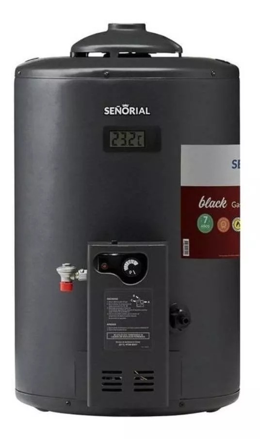 [27458] TERMOTANQUE MULTIGAS BLACK 50l PARA COLGAR/APOYAR CONEXIÓN SUPERIOR/INFERIOR - SEÑORIAL [TSBG-50]