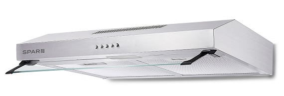 [27663] PURIFICADOR ECCOS 60CM - 1 MOTOR - 3 VELOCIDADES - ABSORCION 200M3/H - SOLO SALIDA EXTERIOR - ACERO - SPAR [2360-019]