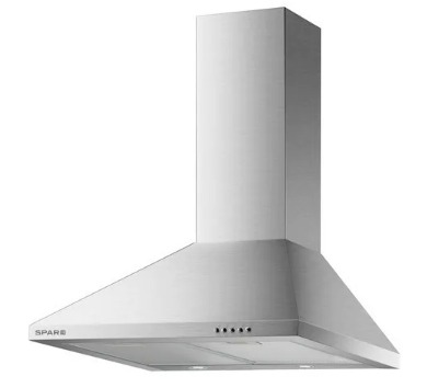 [27679] CAMPANA DE PARED QUADRA 60CM - 3 VELOCIDADES - TURBINA DOBLE - ACERO INOXIDABLE  - SPAR - [1860-000]