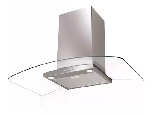 [27686] CAMPANA DE PARED RAY 90CM - 3 VELOCIDADES - TURBINA DOBLE - ACERO Y VIDRIO - SPAR - [6306-710]