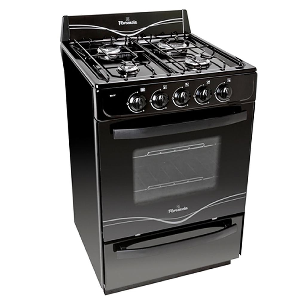 [27802] COCINA MULTIGAS 65LT 4 HORNALLAS CON ENCENDIDO ELECTRICO - NEGRO - FLORENCIA [FLOR5517F]