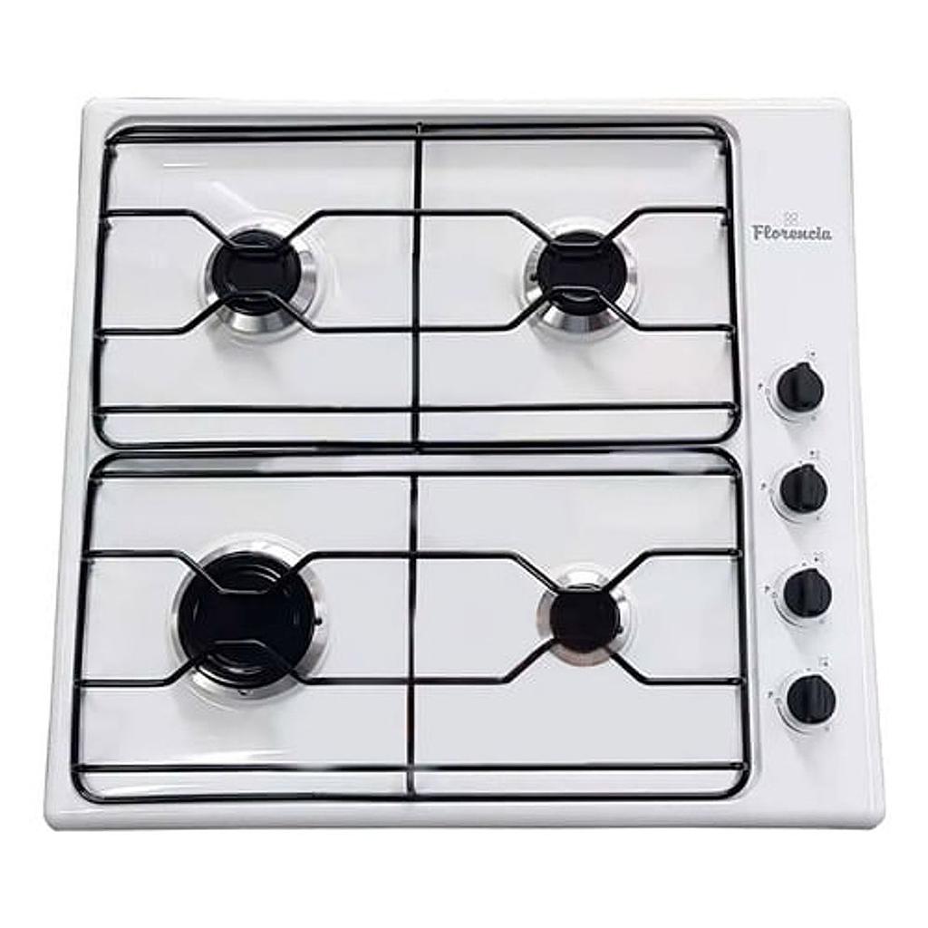 [27816] ANAFE MULTIGAS 4 HORNALLAS CON REJILLAS DE ALAMBRE ESMALTADAS - BLANCO - FLORENCIA [FLOR6736B]