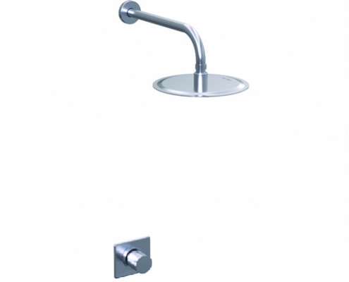 [27829] DUCHA EMBUTIDA MONOCOMANDO SIN TRANSFERENCIA TEXTURE CROMO - HIDROMET - 10 AÑOS DE GARANTÍA [9804CRCR]