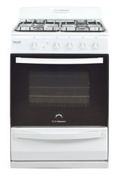 [28581] COCINA MULTIGAS 4 HORNALLAS CON REJILLAS DIVIDIDAS  - EFICIENCIA ENERGÉNITCA A+ - CRISTAL ESPEJADO - PARRILLA DESLIZANTE - LUZ - BLANCO - ORMAY [GALANT BL]