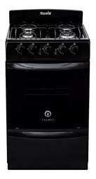 [28646] COCINA A GAS NATURAL PLACE - 4 HORNALLAS 50 CM NEGRO - ESCORIAL [PAL51NN]