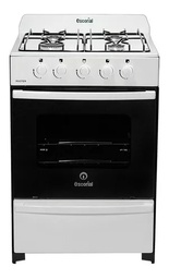 [28649] COCINA A  GAS LICUADO MASTER CLASSIC - 4 HORNALLAS 56 CM BLANCO - ESCORIAL [MASCL56BL]