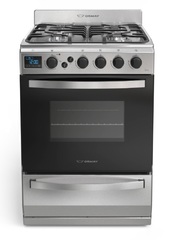 [29786] COCINA EVO MULTIGAS 4 HORNALLAS CON REJILLAS DIVIDIDAS  - EFICIENCIA ENERGÉNITCA A+ - ACERO - ORMAY 