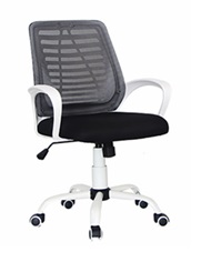 [31417] SILLA ERGONÓMICA BLANCO/NEGRO - [OB-SO7]