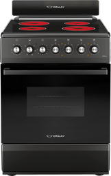 [31750] COCINA ELÉCTRICA 4 HORNALLAS - DOBLE VIDRIO EN PUERTA - EFICIENCIA ENERGÉNITCA A - NEGRO - ORMAY [ULTRA NEGRA]