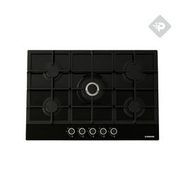 [32166] ANAFE A GAS VIDRIO TEMPLADO DE 5 ZONAS NEGRO DE 90cm - NODOR [GH9050GBK]