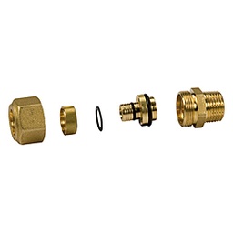 [2453] RACOR BRONCE MACHO S/CR.P/TUBO PLASTICO - R186MY104 - GIACOMINI - LNA