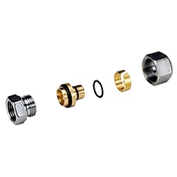 [22503] ADAPTADOR AJUSTE MECANICO 1/2" X (16X2) CON CONEXION HEMBRA R187FX048 GIACOMINI - LA (NO IMPORTAR)