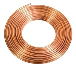 [23035] CAÑO DE COBRE FLEXIBLE Ø 3/8" - 0.8MM - ROLLO 45MTS - BRASIL - PRECIO POR MT