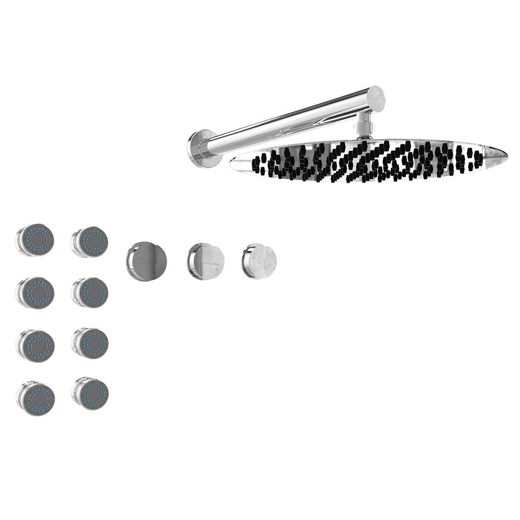 [23690] GRIFERÍA DUCHA 2 VIAS BICOMANDO CON TRANSFERENCIA Y ESCOCESA LUXURY CROMO - HIDROMET - 10 AÑOS DE GARANTÍA [15067CRCR]