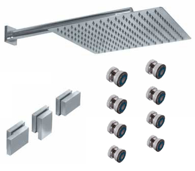 [23701] GRIFERÍA DUCHA 2 VIAS BICOMANDO CON TRANSFERENCIA Y ESCOCESA BLOCK PLANE CROMO - HIDROMET - 10 AÑOS DE GARANTÍA [34067CRCR]