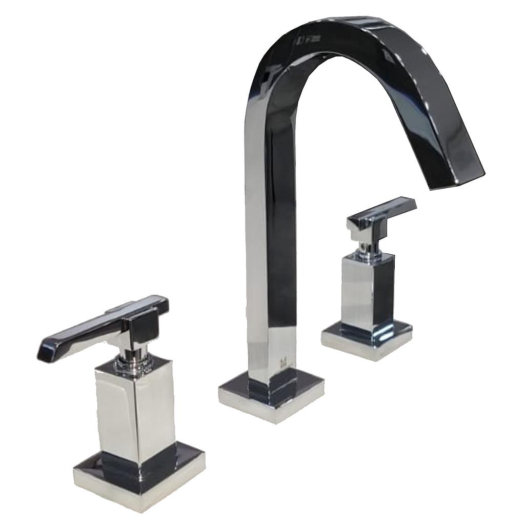 [23778] GRIFERÍA LAVATORIO BICOMANDO GEOMETRY LEVER CROMO - HIDROMET - 10 AÑOS DE GARANTÍA [02806CRCR]