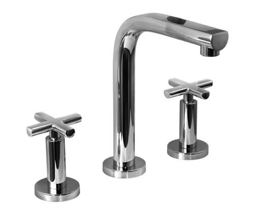 [23811] GRIFERÍA LAVATORIO BICOMANDO FLAT CRUZ CROMO - HIDROMET - 10 AÑOS DE GARANTÍA [84101CRCR]