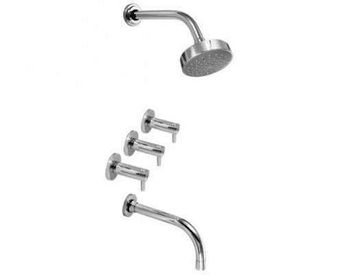 [24008] GRIFERÍA DUCHA BICOMANDO CON TRANSFERENCIA JET CROMO - HIDROMET - 10 AÑOS DE GARANTÍA [03703CRCR]