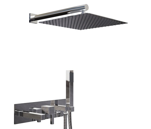 [24097] GRIFERÍA DUCHA INTEGRAL MONOCOMANDO ONE BLOCK CROMO - HIDROMET - 10 AÑOS DE GARANTÍA [3518CRCR]