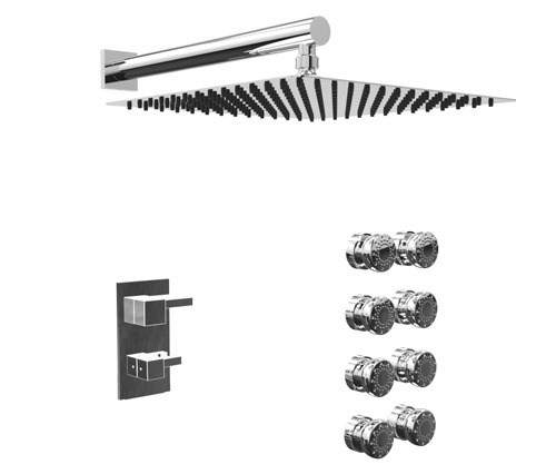 [24098] GRIFERÍA DUCHA 2 VIAS MONOCOMANDO CON ESCOCESA ONE BLOCK CROMO - HIDROMET - 10 AÑOS DE GARANTÍA [3557CRCR]