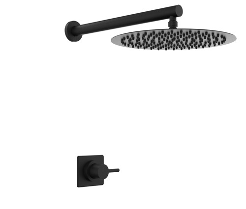 [24121] GRIFERÍA DUCHA MONOCOMANDO SIN TRANSFERENCIA ONE NEGRO - HIDROMET - 10 AÑOS DE GARANTÍA [3004NEGR]