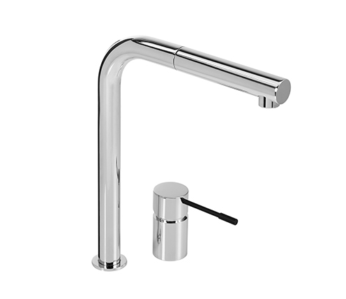 [24244] GRIFERÍA MONOCOMANDO KITCHEN PRO COCINA MESADA CON ROCIADOR EXTRAIBLE CROMO PIAZZA [10318]