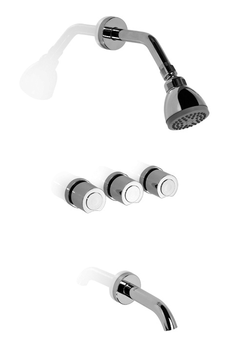 [24283] GRIFERÍA BICOMANDO CONVENCIONAL OPTIMA BAÑERA DE EMBUTIR CON TRANSFERENCIA CROMO PIAZZA [31206]