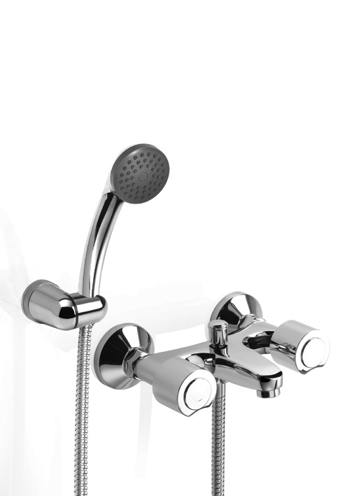 [24284] GRIFERÍA BICOMANDO CONVENCIONAL OPTIMA BAÑERA EXTERIOR CON TRANSFERENCIA CROMO PIAZZA [31208]